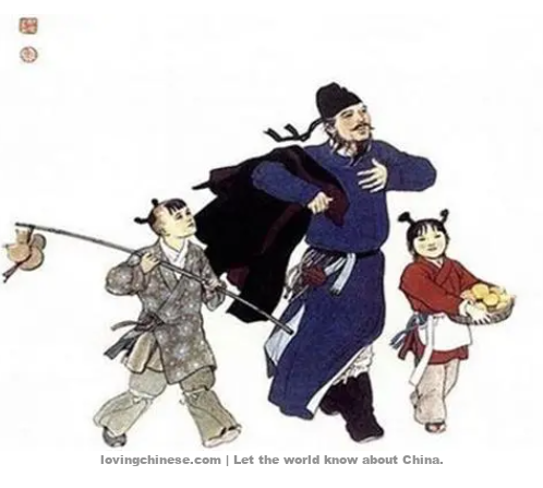 Li Bai Poem: For My Two Children in East Lu – 李白《寄东鲁二稚子》