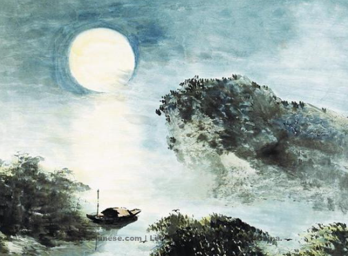 Li Bai Poem: Mooring at Night Near Cattle Hill – 李白《夜泊牛渚怀古》