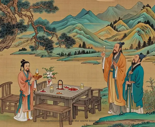 Descending Zhongnan Mountain and Meeting Husi the Hermit - 李白《下终南山过斛斯山人宿置酒》 - Li Bai poems in chinese and english