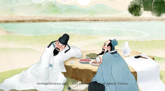 To Du Fu from Sand Hill Town - 李白《沙丘城下寄杜甫》 - Li Bai poems in chinese and english