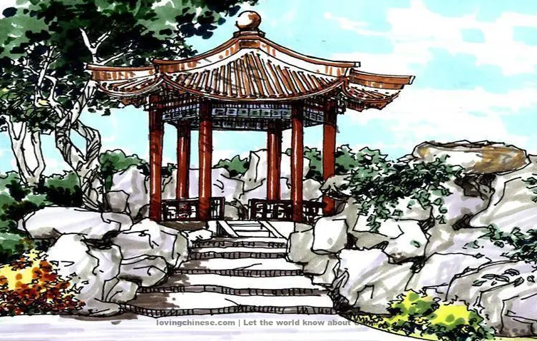 Pavilion Laolao - 李白《劳劳亭》 - Li Bai poems in chinese and english