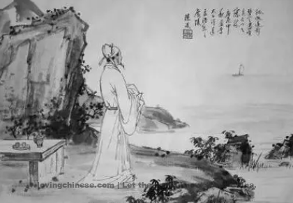 Elegy on Abe Nakamaro - 李白《哭晁卿衡》 - Li Bai poems in chinese and english