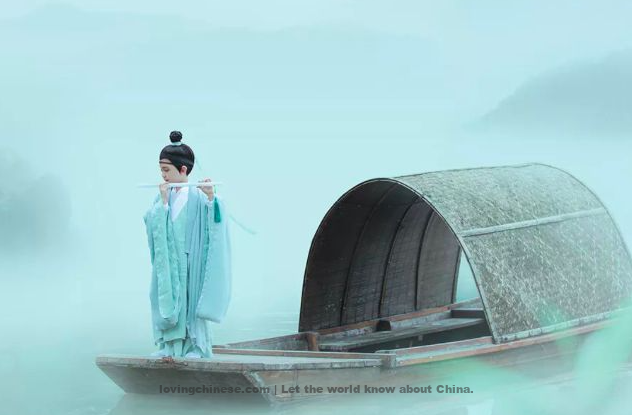 Song on the River - 李白《江上吟》 - Li Bai poems in chinese and english