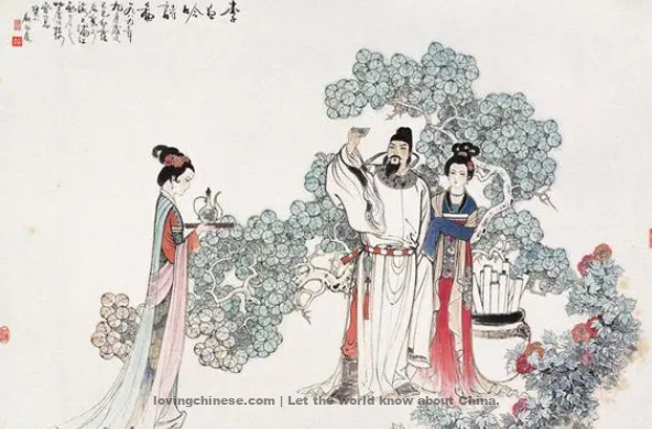 Li Bai Poem: The Beautiful Lady Yang (I) – 李白《清平调词(三首其一)》
