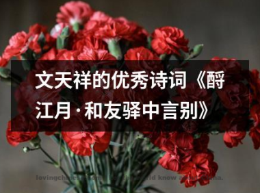 Wen Tianxiang Poem: Drinking to the Moon on the River · Roply to Fanewell in Post Houso– 文天祥《酹江月·和友驿中言别》