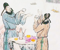 Li Pai: Drinking by the Tungting Lake (One of Three Poems) ~李白·《陪侍郎叔游洞庭醉后(其三)》  with English Translations
